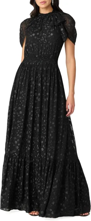 Shoshanna Women's Midnight Clip Dot Chiffon Misha Dress