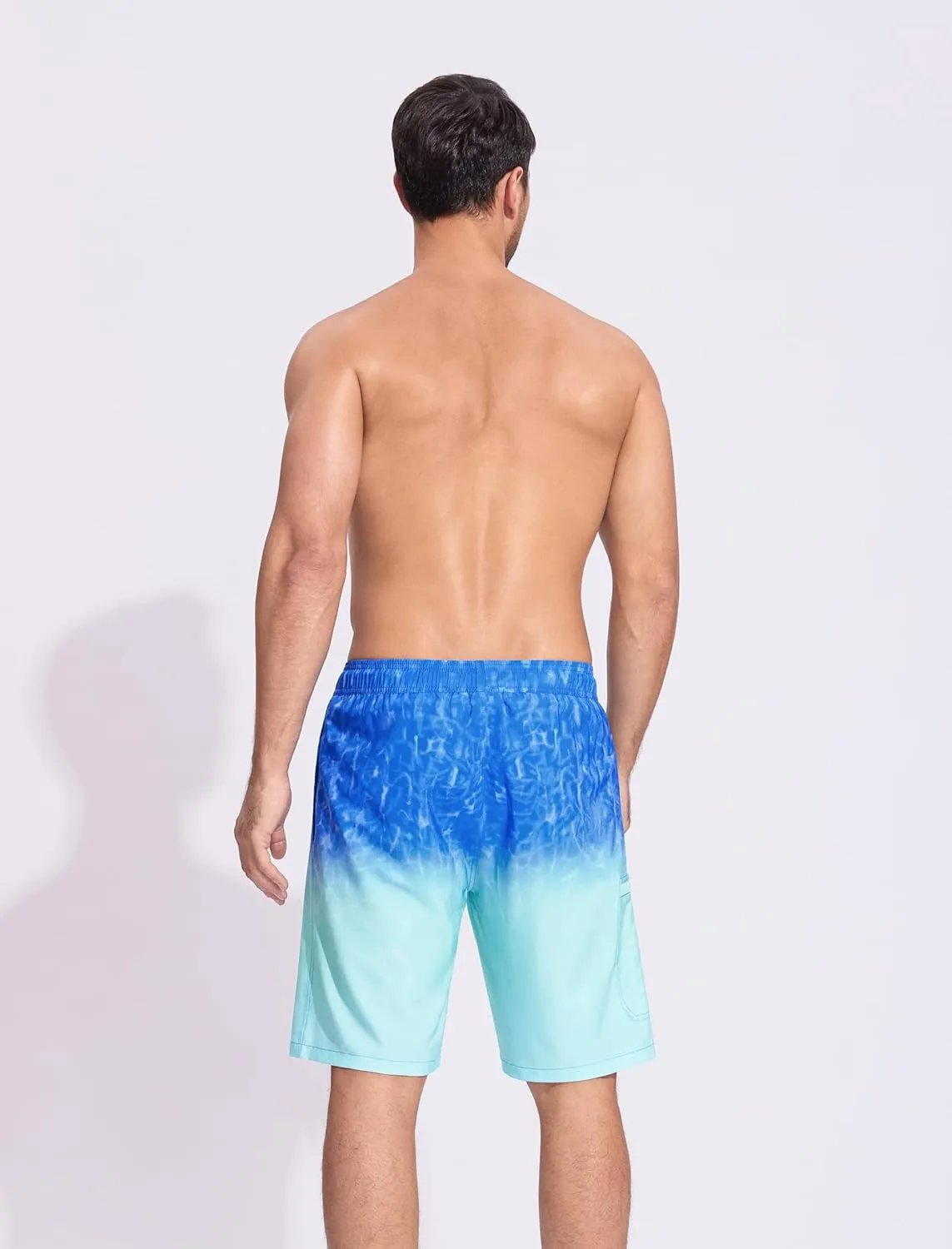 SILKWORLD Mens Swim Trunks Quick Dry Bathing Suit 9 Inch Swim Shorts with Mesh Lining and Zipper Cargo Pockets