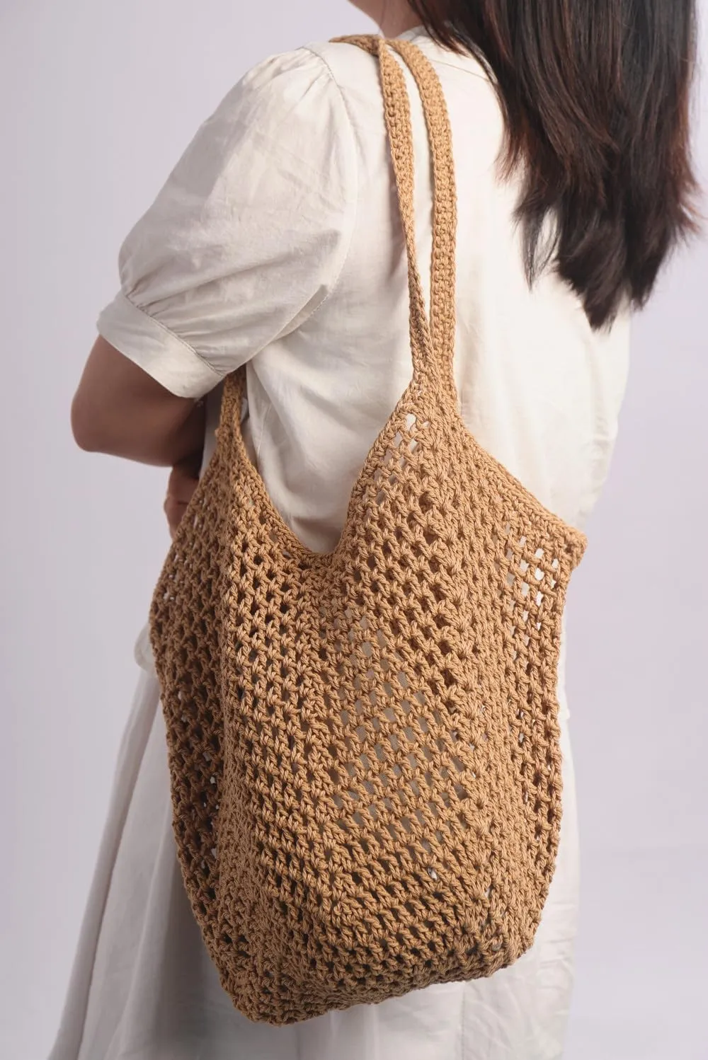 Sither Crochet Bags for Women Summer Beach Travel Mesh Bag Handbags Knit Hollow Hobo Bag for Gift
