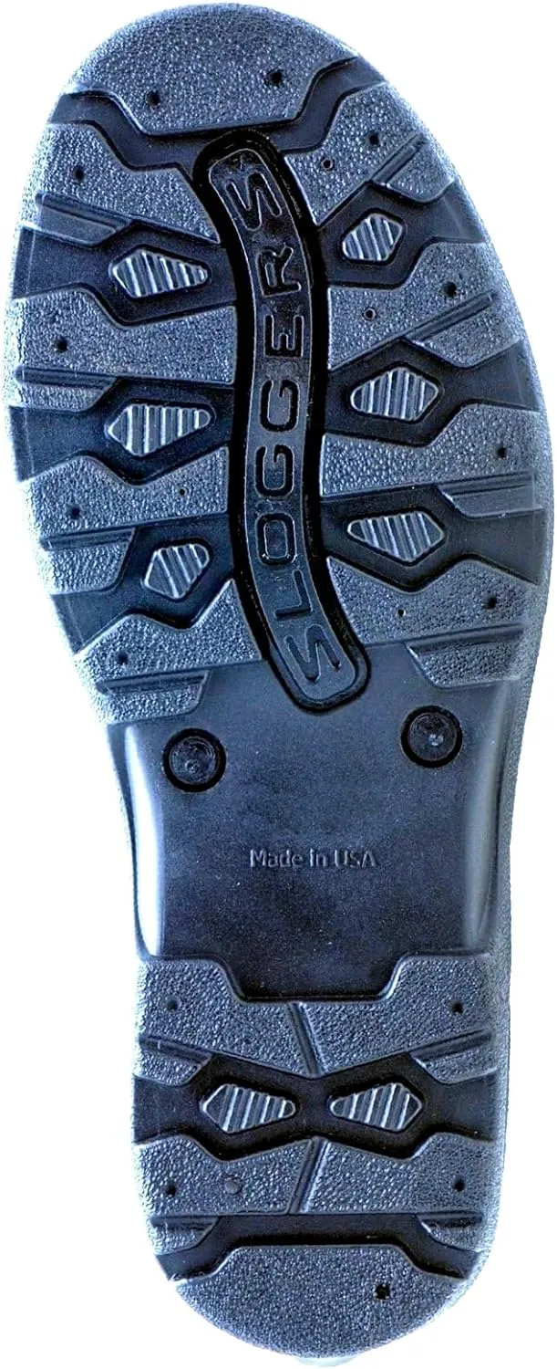 Sloggers Original Waterproof Rain and Garden Shoe for Women– Outdoor Slip-On Garden Clog - Made in The USA with Premium Comfort Insole and Arch Support - Sunflower Print Black, Size 7