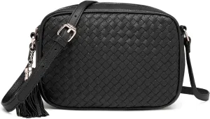 Small Crossbody Purses for Women Trendy Woven Cross Body Bag and Boho Purse,Soft Leather Handbags