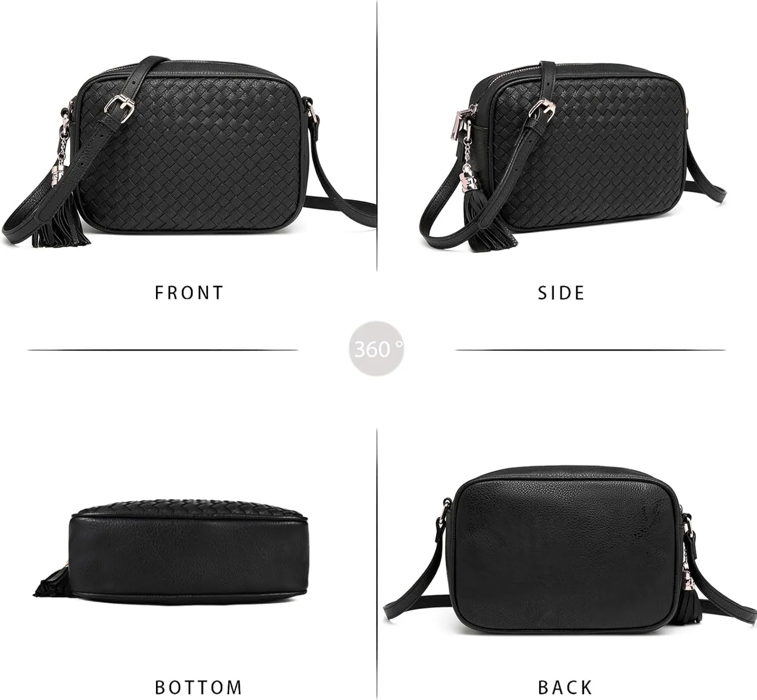 Small Crossbody Purses for Women Trendy Woven Cross Body Bag and Boho Purse,Soft Leather Handbags