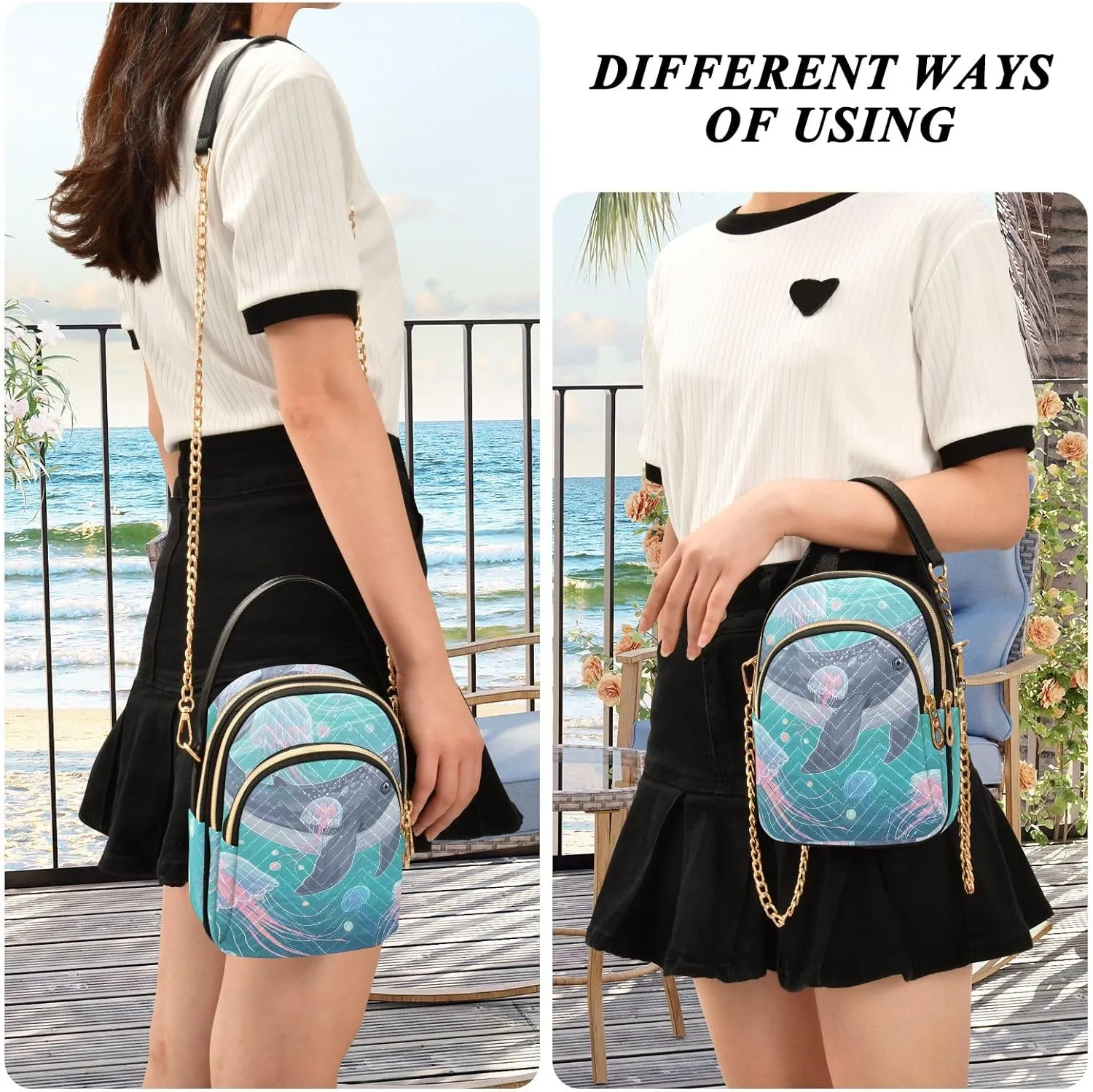 Small Handbag Crossbody Bag for Women Quilted Bags Shoulder Purse Phone Wallet Chain Bag