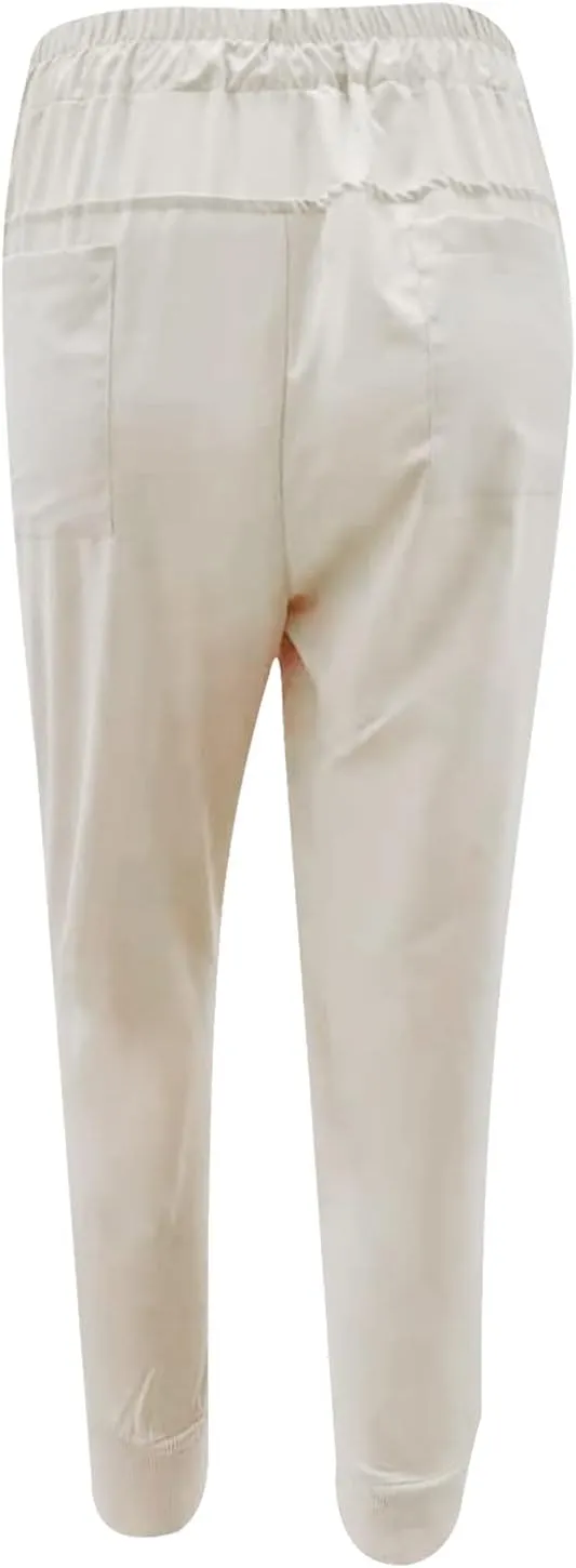 SMIDOW Capri Sweatpants for Women Dressy Casual Elastic Waist Drawstring Jogger Running Pant Loose Fit Lounge Pants