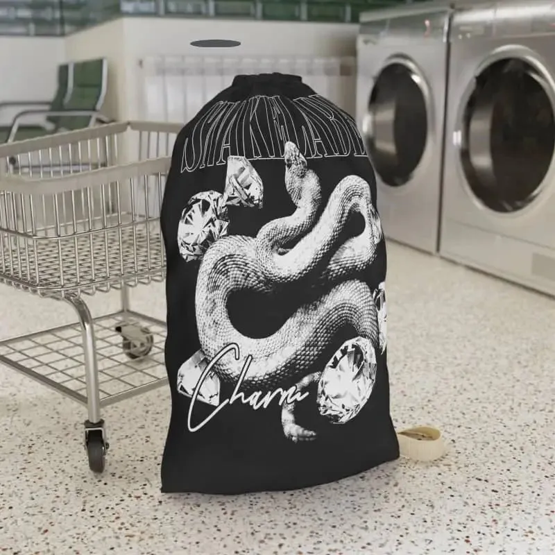 Snake Laundry Bag with Custom Prints & Drawstring Closure | 100% Spun Polyester - Available in 2 Sizes