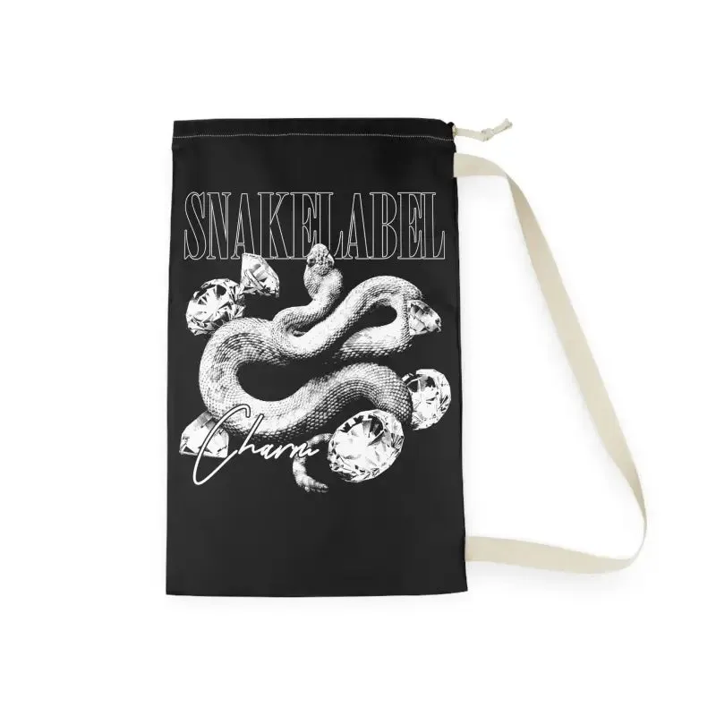 Snake Laundry Bag with Custom Prints & Drawstring Closure | 100% Spun Polyester - Available in 2 Sizes