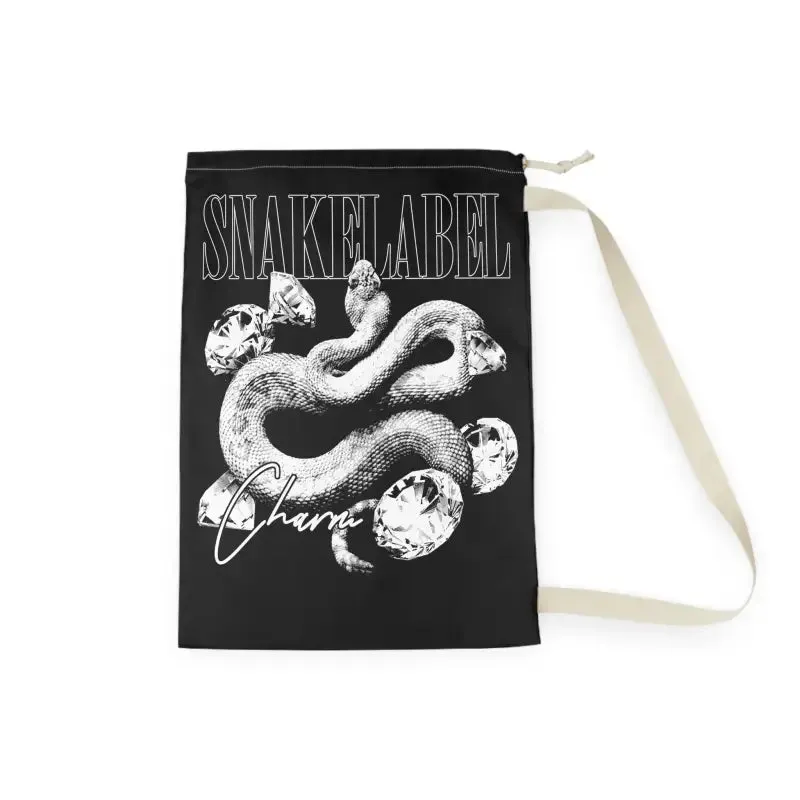 Snake Laundry Bag with Custom Prints & Drawstring Closure | 100% Spun Polyester - Available in 2 Sizes