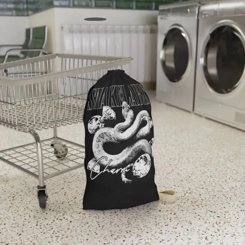 Snake Laundry Bag with Custom Prints & Drawstring Closure | 100% Spun Polyester - Available in 2 Sizes