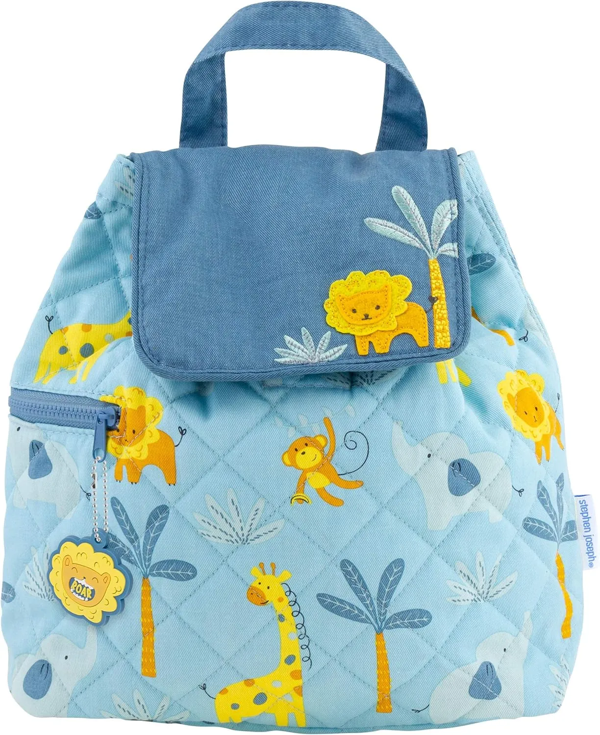 Stephen Joseph Kids' Quilted Backpack, Zoo, One Size
