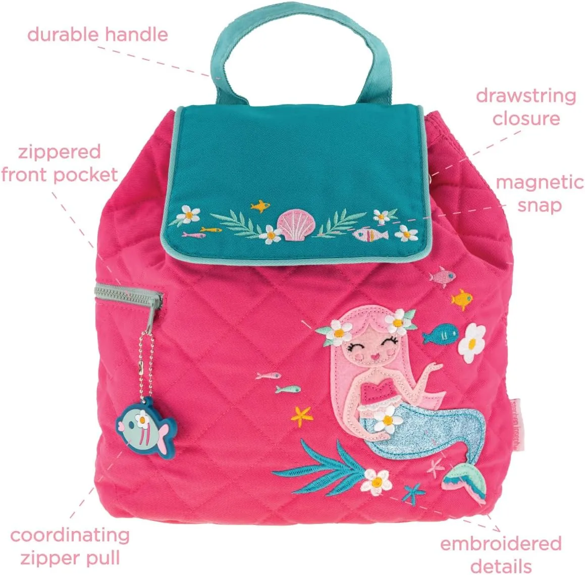 Stephen Joseph Kids' Unisex Toddler Back to School, Quilted Backpack, Hedgehog, One Size