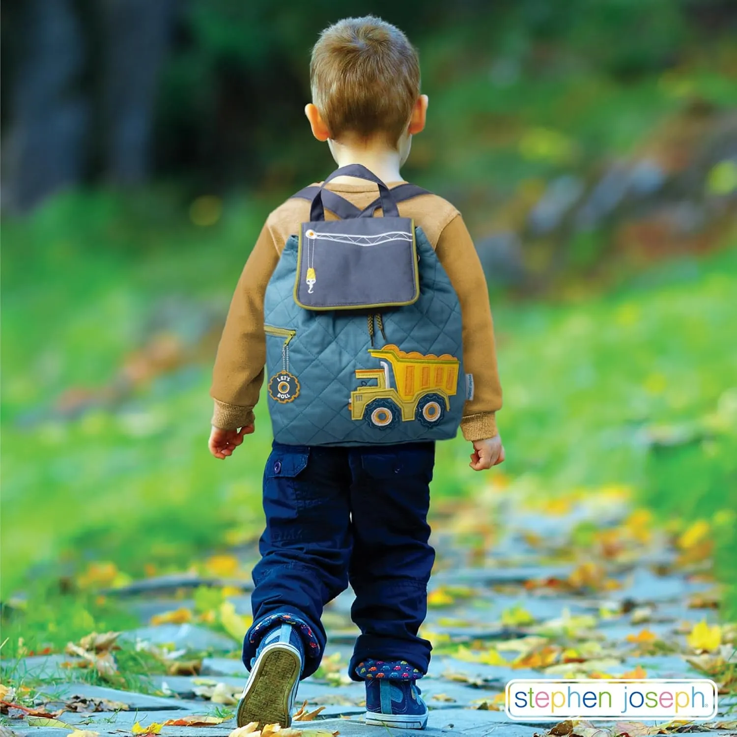 Stephen Joseph Kids' Unisex Toddler Back to School, Quilted Backpack, Hedgehog, One Size