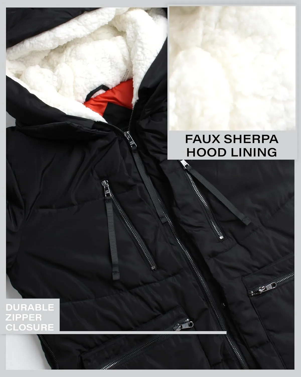 Steve Madden Women's Long Parka - Insulated Quilted Puffer Winter Coat for Women with Faux Sherpa Hood (Sizes: S-XL)