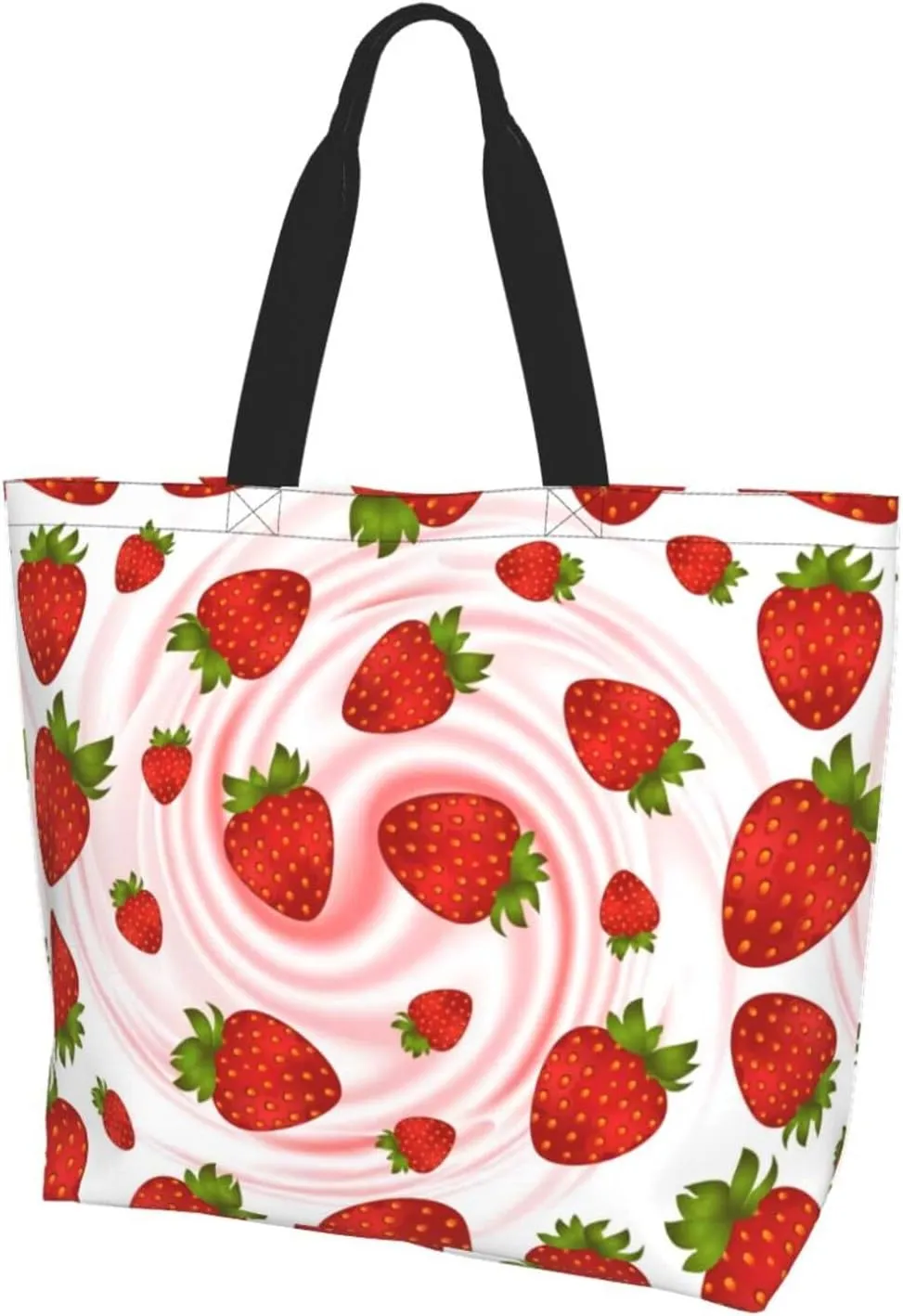 Strawberry Cute Tote Bag Beach Bag Large Capacity Grocery Bag Reusable Shopping bags for Women