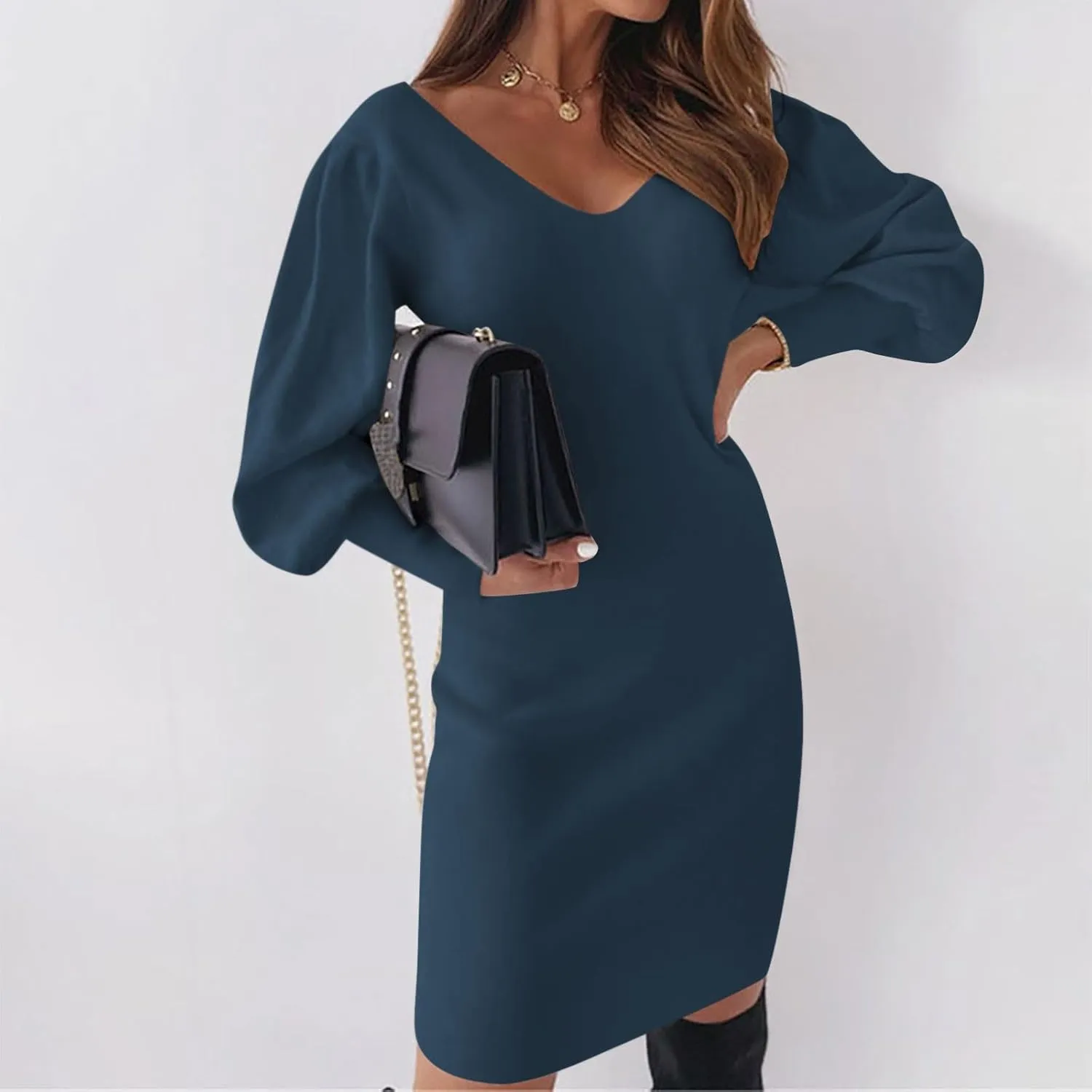 Summer Dresses for Women 2025 V-Neck Long Sleeve Sundresses A-Line Ladies Elegant Lace Crochet Beach Mini Dress