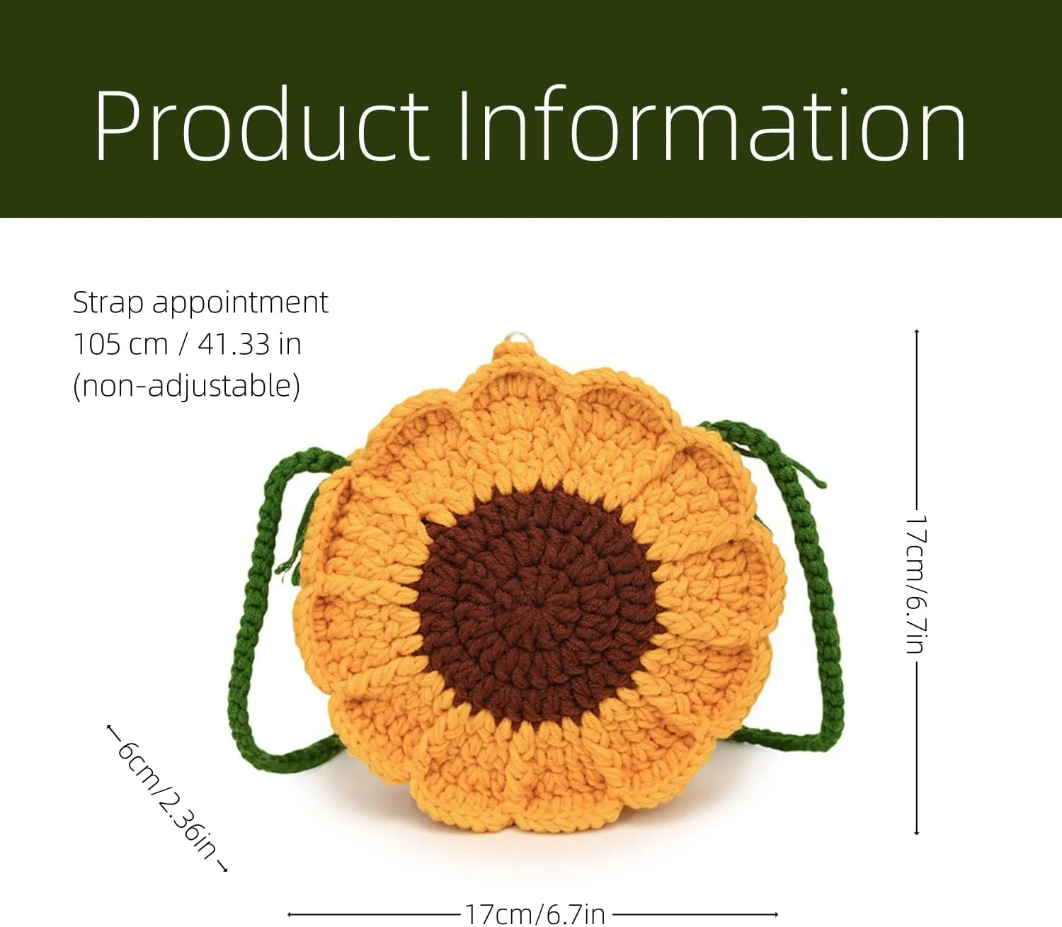 Sunflower Crochet Bag, Women's Crochet Bag, Crochet Flower Bag, Woven Crochet Tote Bag for Girls Mesh Beach Bags