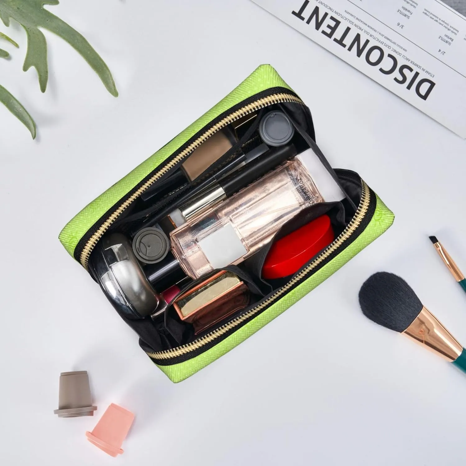 Sunflower Seeds Fishingmakeup Bag Organizer,Toiletry Cosmetic Bag,Zipper Pouch Brushes Storage Case(Large)