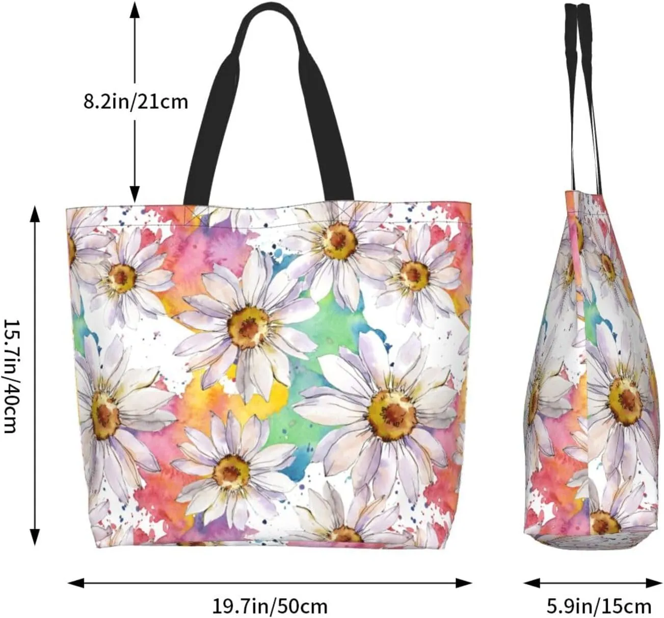 Sunflower Tote Bag For Women, Waterproof Shoulder Bags Big Reusable Grocery Handbag For Shopping Picnic Work Beach