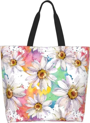 Sunflower Tote Bag For Women, Waterproof Shoulder Bags Big Reusable Grocery Handbag For Shopping Picnic Work Beach