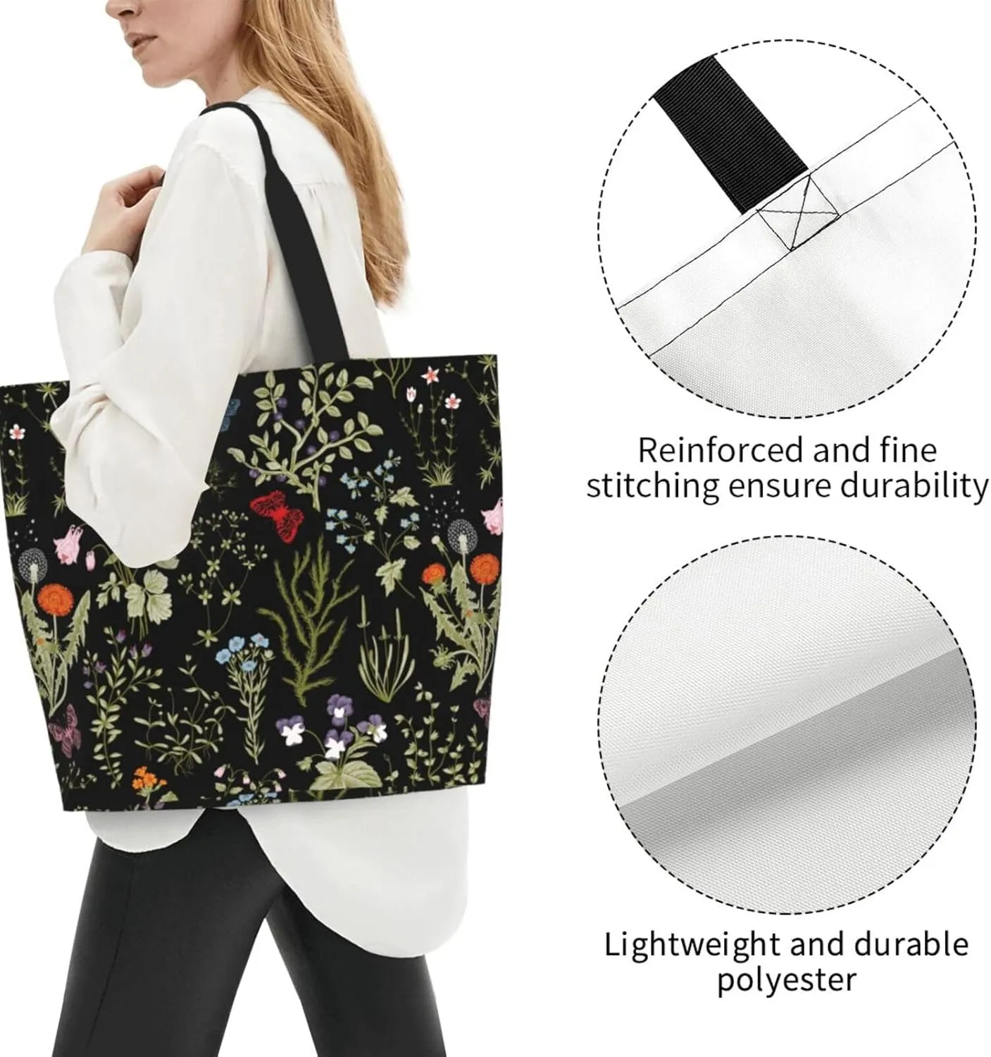 Sunflower Tote Bag For Women, Waterproof Shoulder Bags Big Reusable Grocery Handbag For Shopping Picnic Work Beach