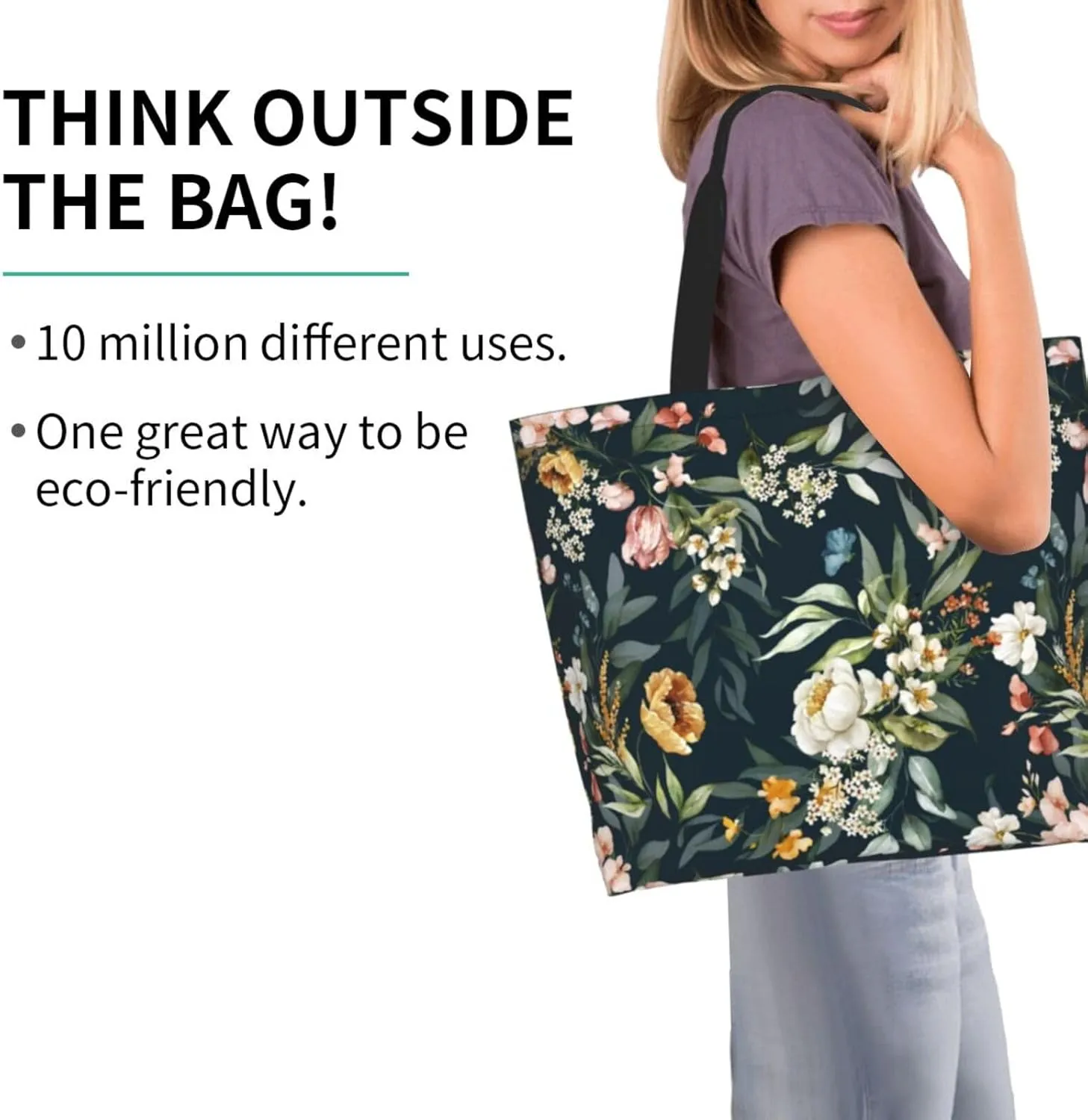 Sunflower Tote Bag For Women, Waterproof Shoulder Bags Big Reusable Grocery Handbag For Shopping Picnic Work Beach