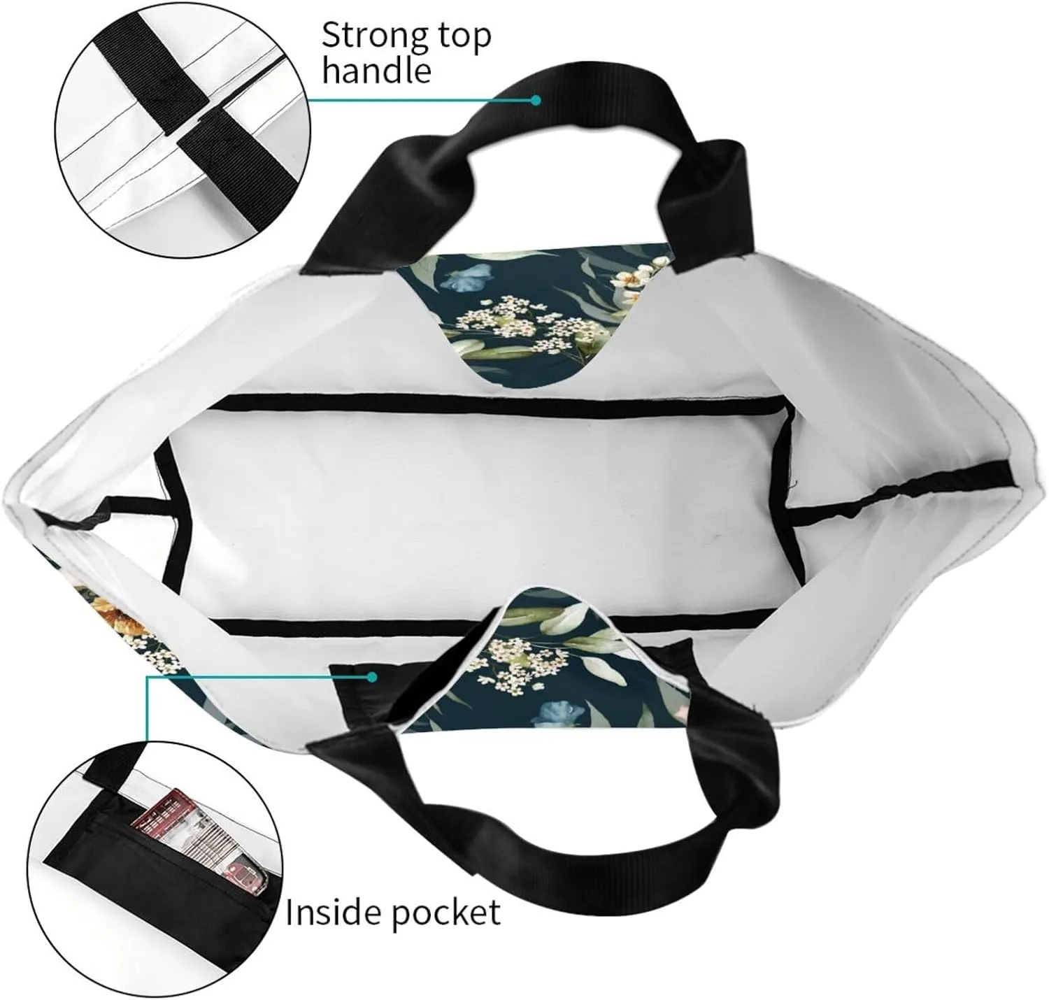 Sunflower Tote Bag For Women, Waterproof Shoulder Bags Big Reusable Grocery Handbag For Shopping Picnic Work Beach