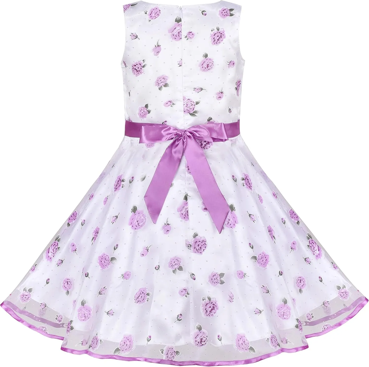 Sunny Fashion 3 Layers Girls Dress Sunflower Wave Pageant Bridesmaid Kids