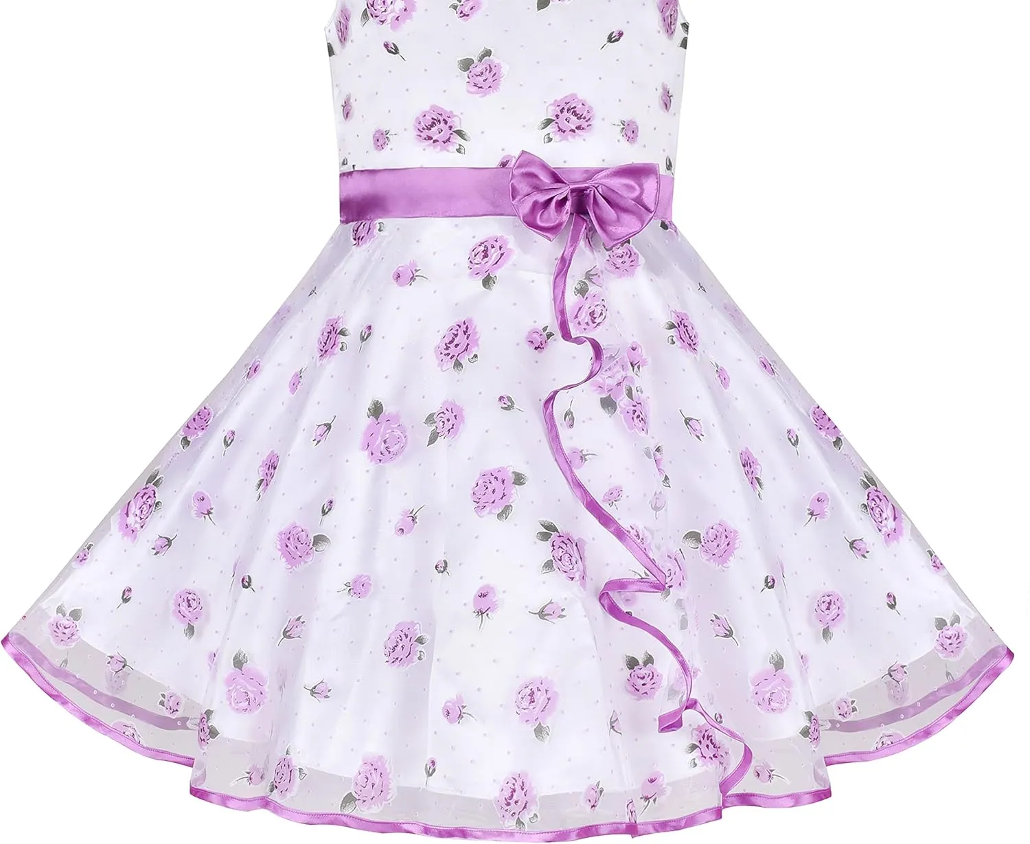Sunny Fashion 3 Layers Girls Dress Sunflower Wave Pageant Bridesmaid Kids