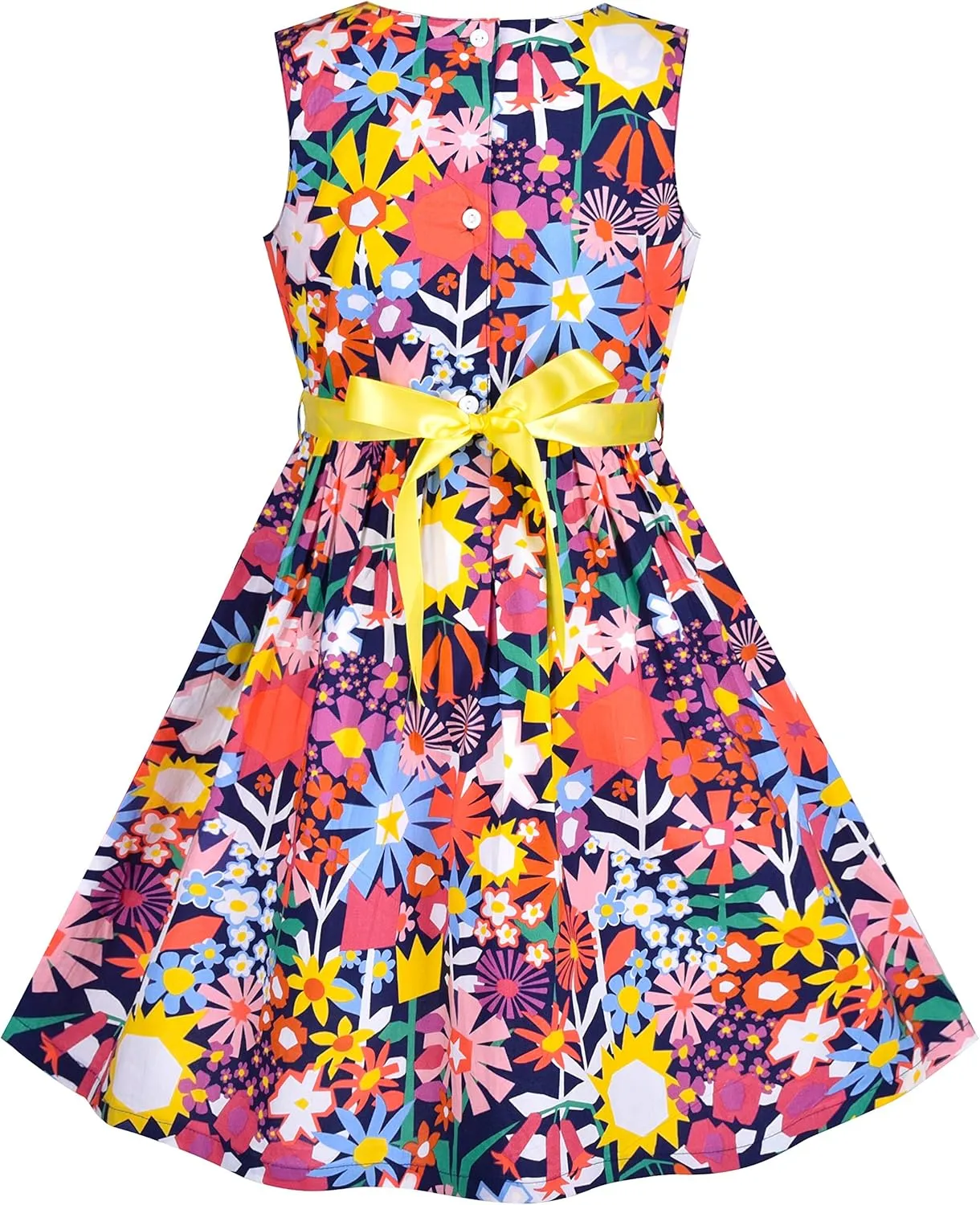 Sunny Fashion Girls Dress Blue Flower Print
