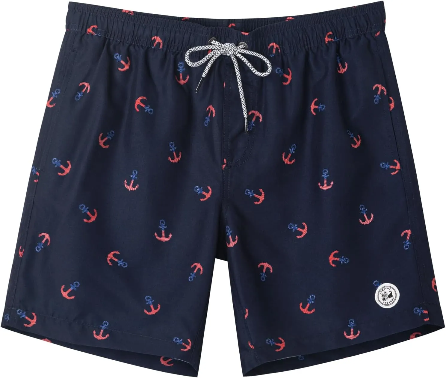SURF CUZ Mens Swim Trunks 7" Swimming Trunks with Mesh Liner Quick Dry Swim Shorts for Men Swimwear Bathing Suits Pockets