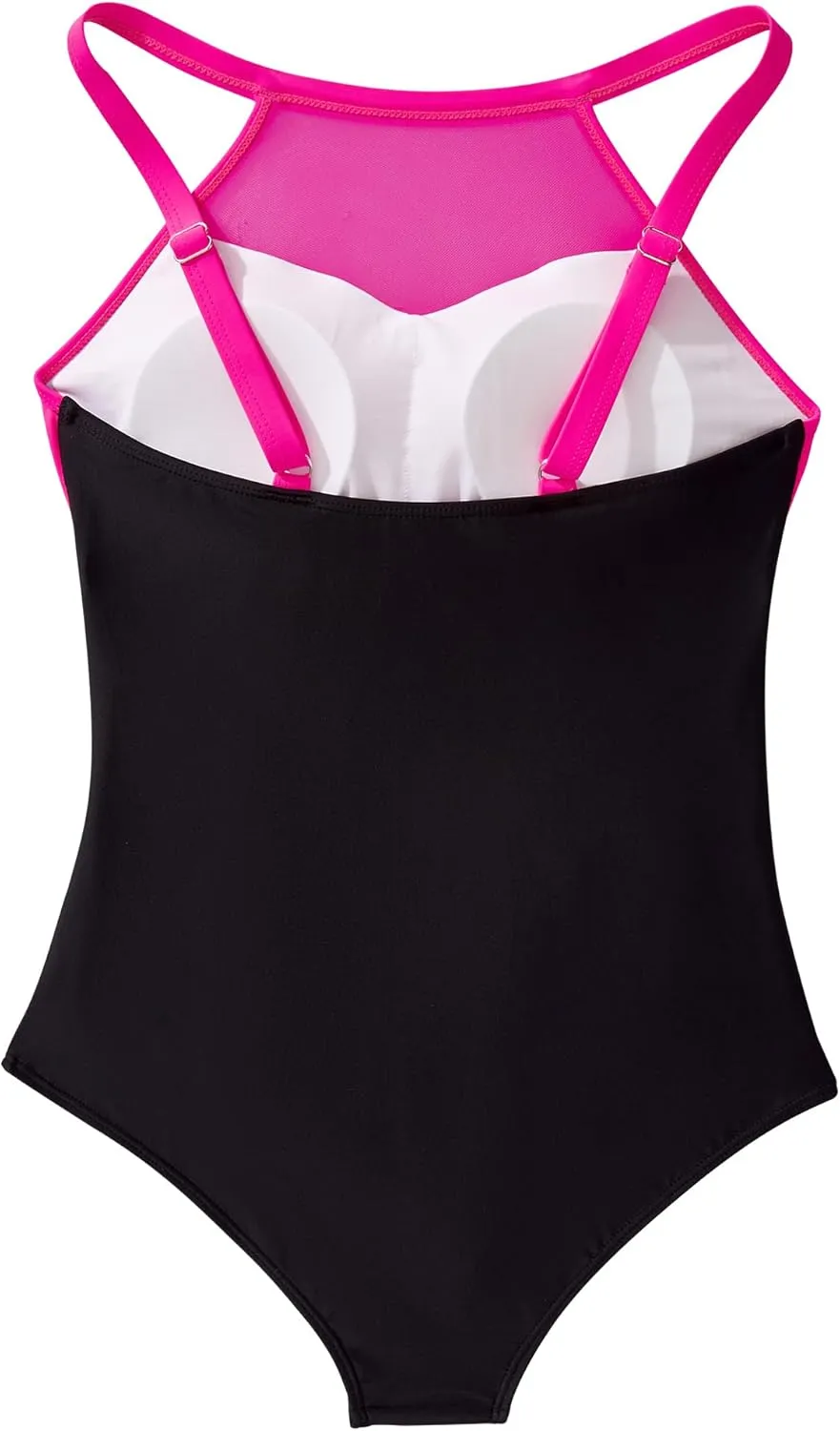 SUUKSESS Women Tummy Control One Piece Swimsuit Sexy Mesh High Neck Bathing Suit