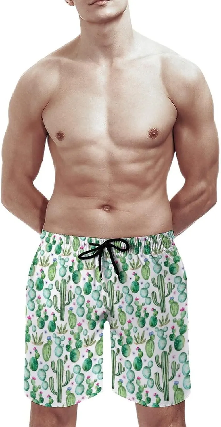 Swim Trunks Mens Quick Dry Beach Shorts with Mesh Lining Swimwear Bathing Suits