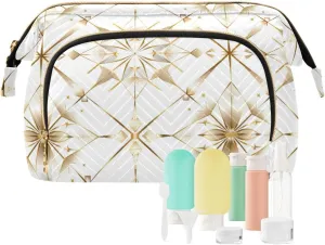 Symmetrical Stars Toiletry Bags Lightweight Makeup Organizer Bag Women Coin Purse for Travel Bathroom