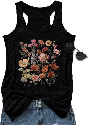 Tank Tops for Women 2025 Summer Basic Gym Racerback Tops Beach Vacation Graphic Tee Shirts Yoga Workout Camisole Outfits