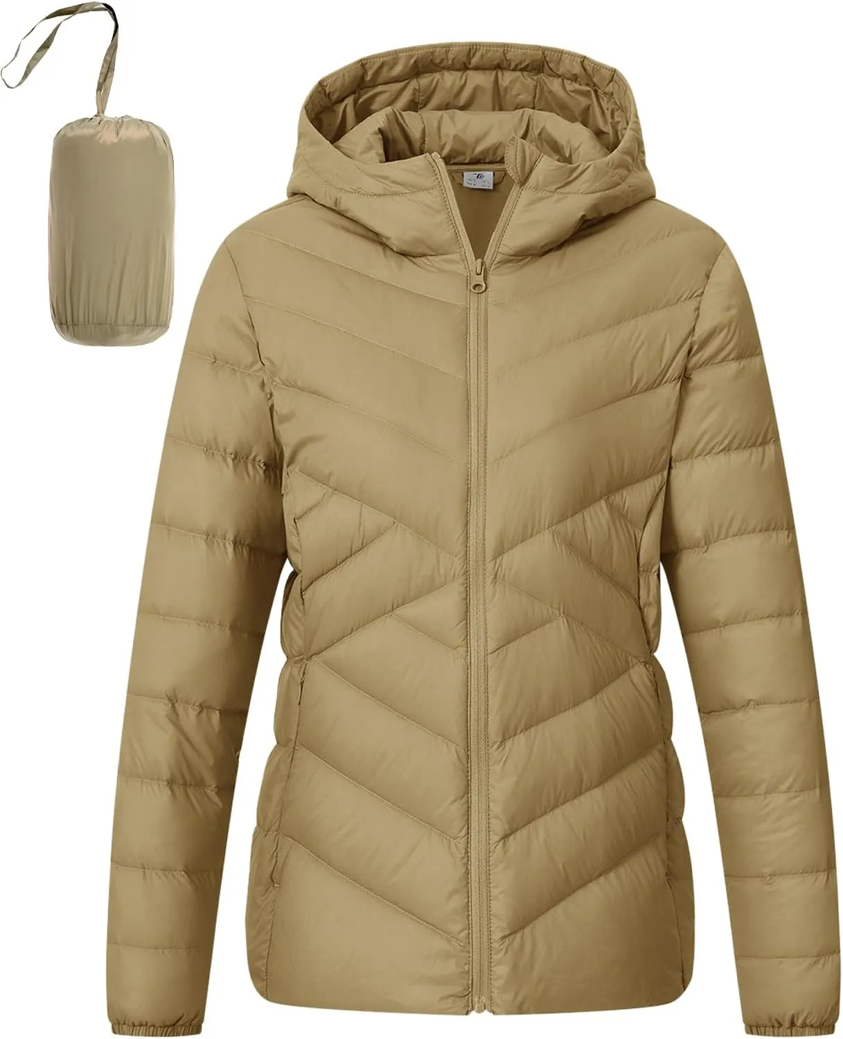 TBMPOY Women's Packable Down Jacket Lightweight Winter Puffer Jacket Hooded Warm Coat Waterproof Quilted Thermal Jackets