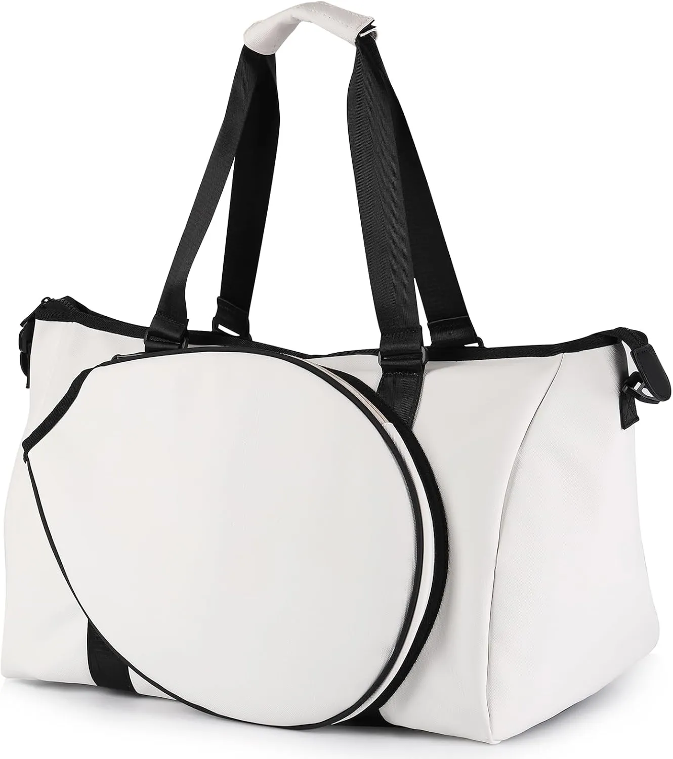 Tennis short-distance travel large-capacity portable travel bag sports fitness outing luggage bag, White