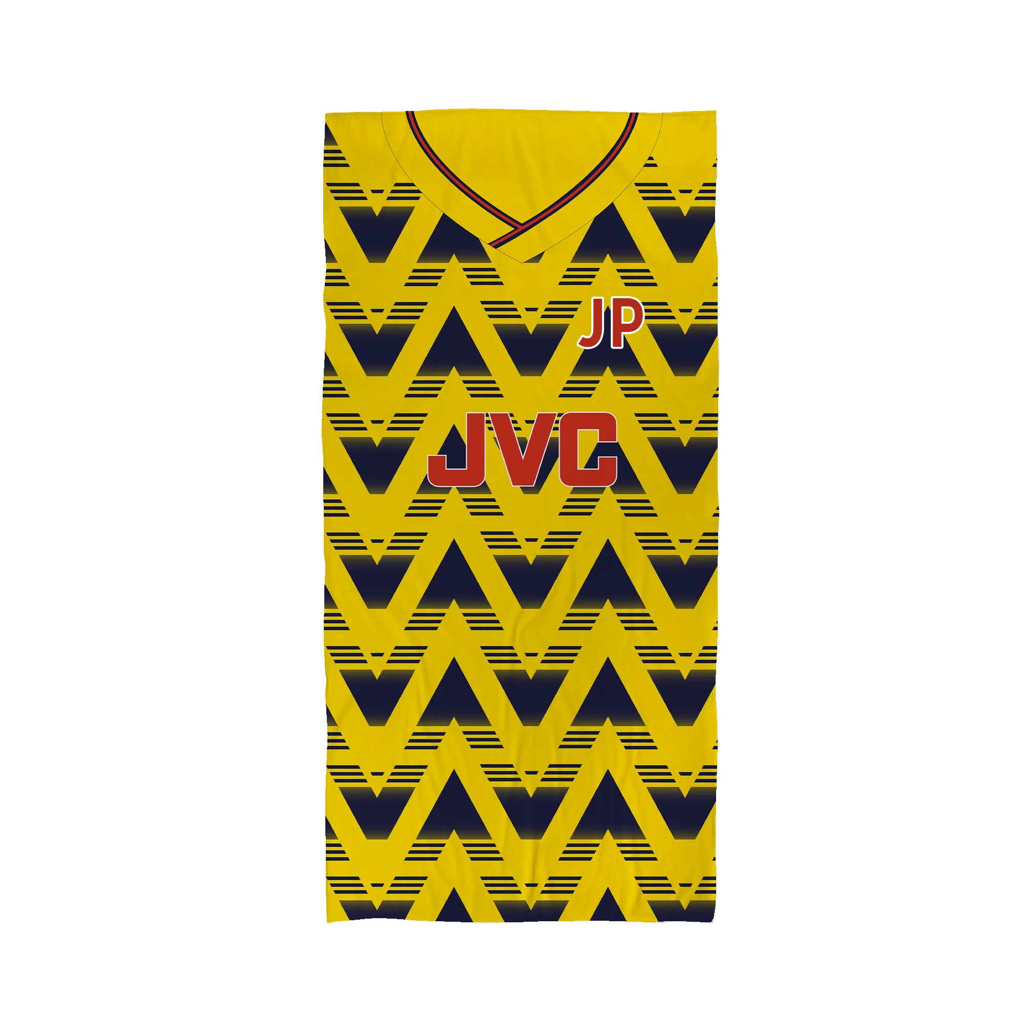 The Gooners Retro - 1992 Away Shirt - Personalised Retro Lightweight, Microfibre Beach Towel - 150cm x 75cm