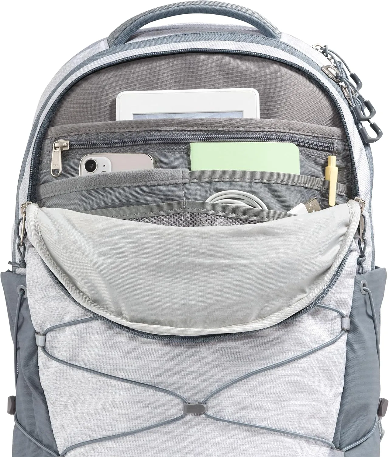 THE NORTH FACE Women's Borealis Commuter Laptop Backpack, TNF White Metallic Mélange/Mid Grey-NPF, One Size