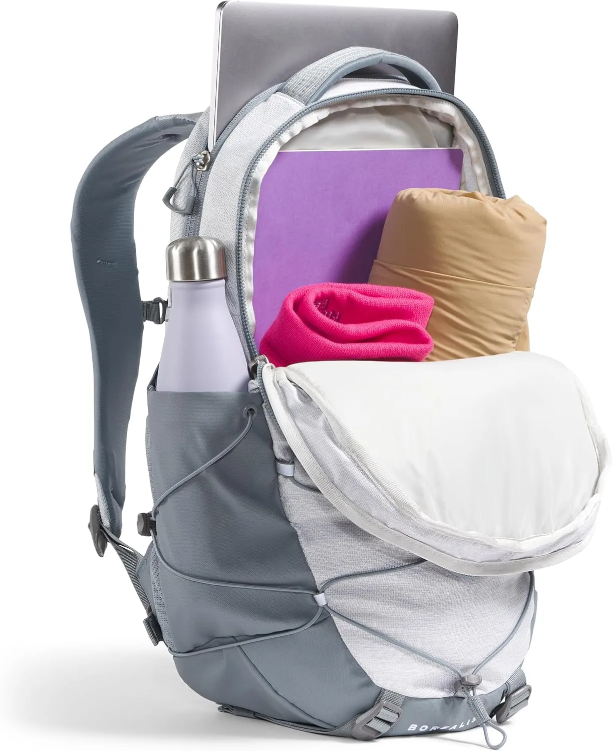 THE NORTH FACE Women's Borealis Commuter Laptop Backpack, TNF White Metallic Mélange/Mid Grey-NPF, One Size