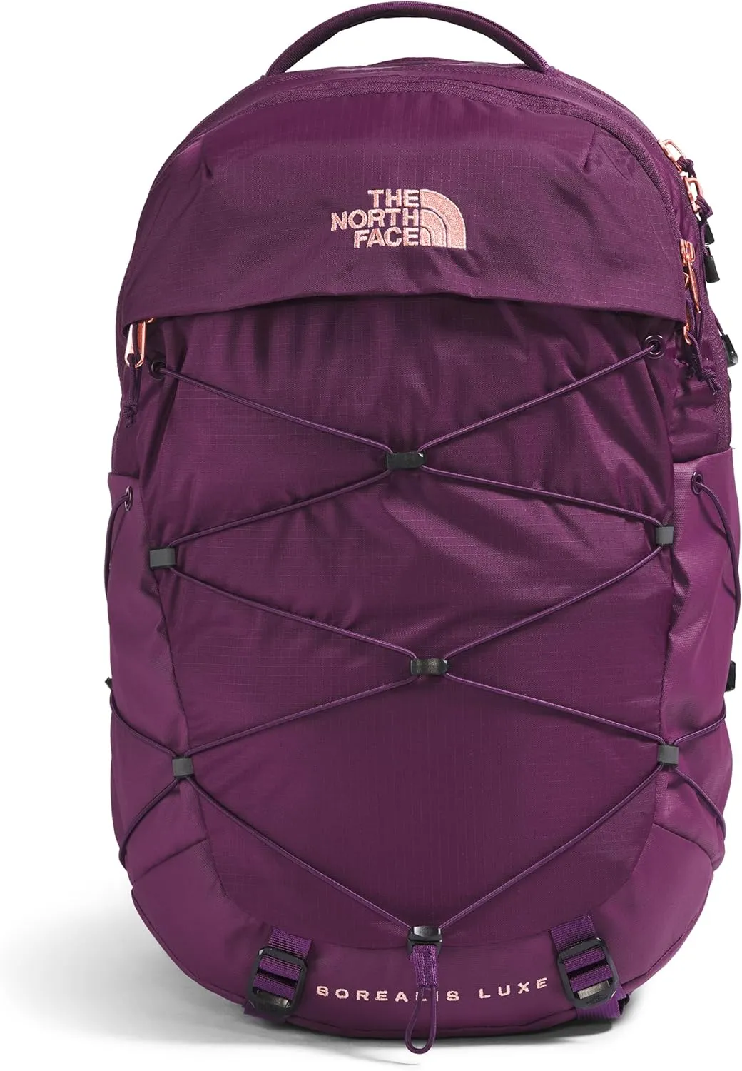 THE NORTH FACE Women's Borealis Luxe Commuter Laptop Backpack, Black Currant Purple/Burnt Coral Metallic, One Size