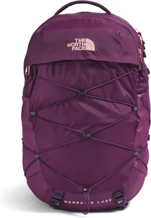 THE NORTH FACE Women's Borealis Luxe Commuter Laptop Backpack, Black Currant Purple/Burnt Coral Metallic, One Size