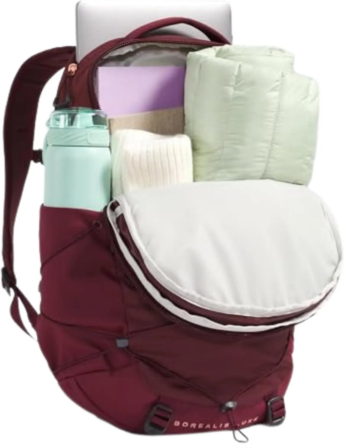 THE NORTH FACE Women's Borealis Luxe Commuter Laptop Backpack - PFAS Free, Sumac/Burnt Coral Metallic, One Size
