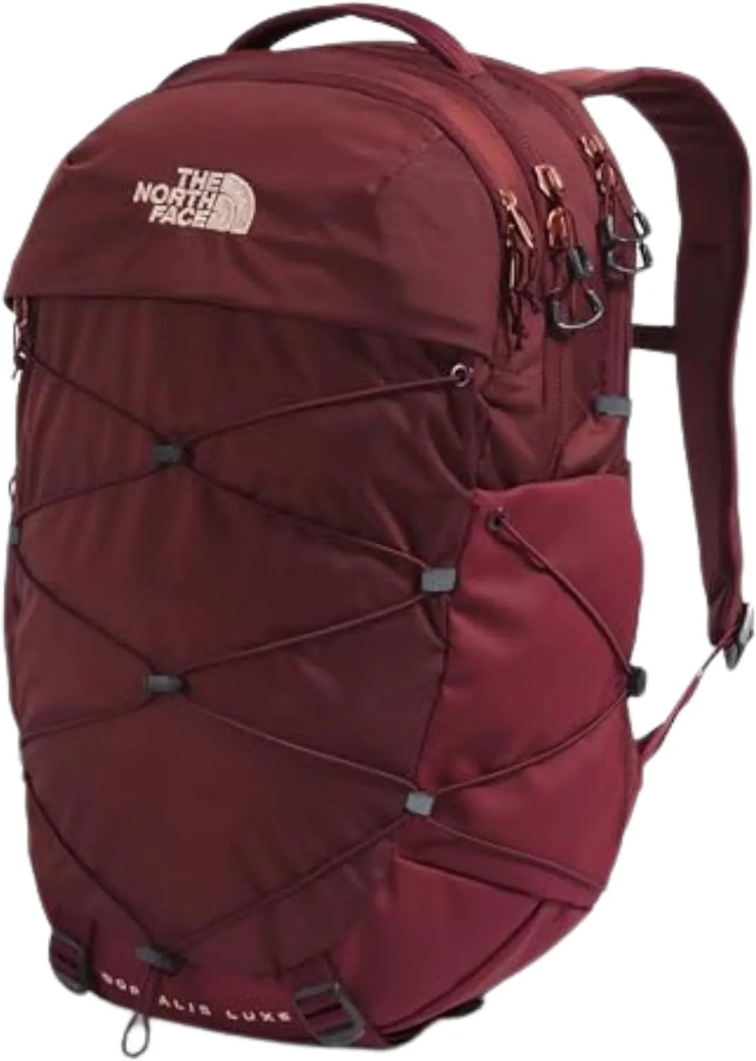 THE NORTH FACE Women's Borealis Luxe Commuter Laptop Backpack - PFAS Free, Sumac/Burnt Coral Metallic, One Size