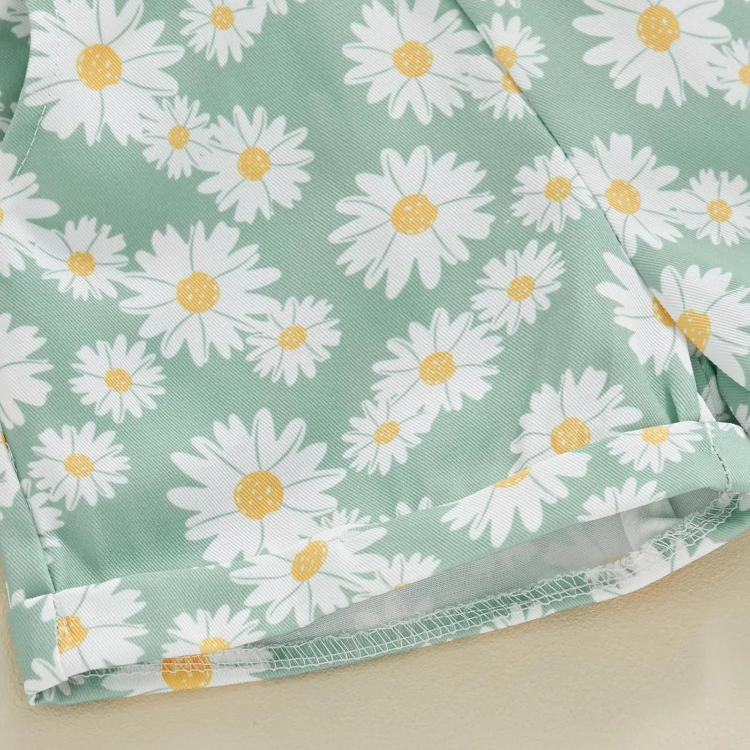 Toddler Baby Girl Sunflower Print Overalls Shorts with Pocket Suspender Trousers Cute Summer Clothing Outfit