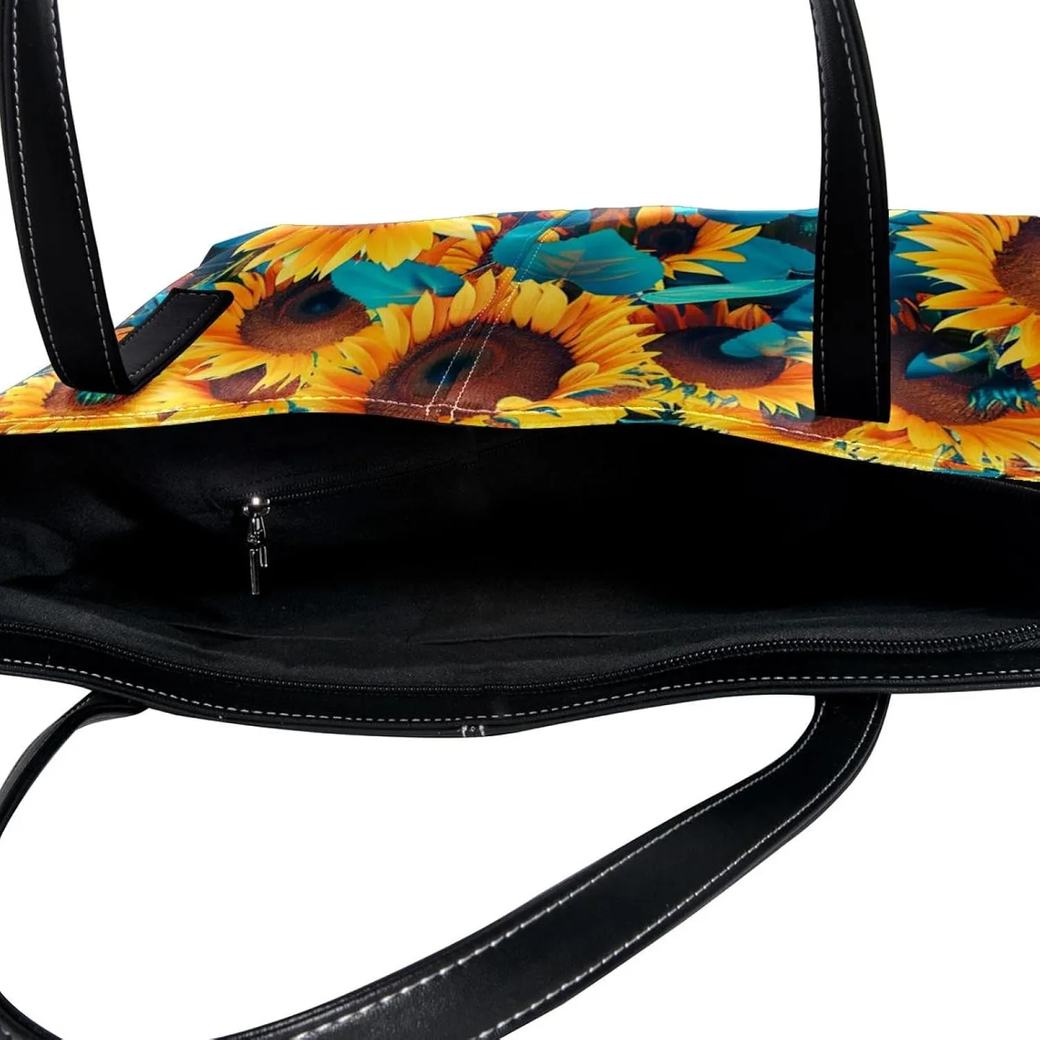 Tote Bag, Large Tote Bags for Women, Tote Bag with Zipper, Sunflower, Womens Tote Bag