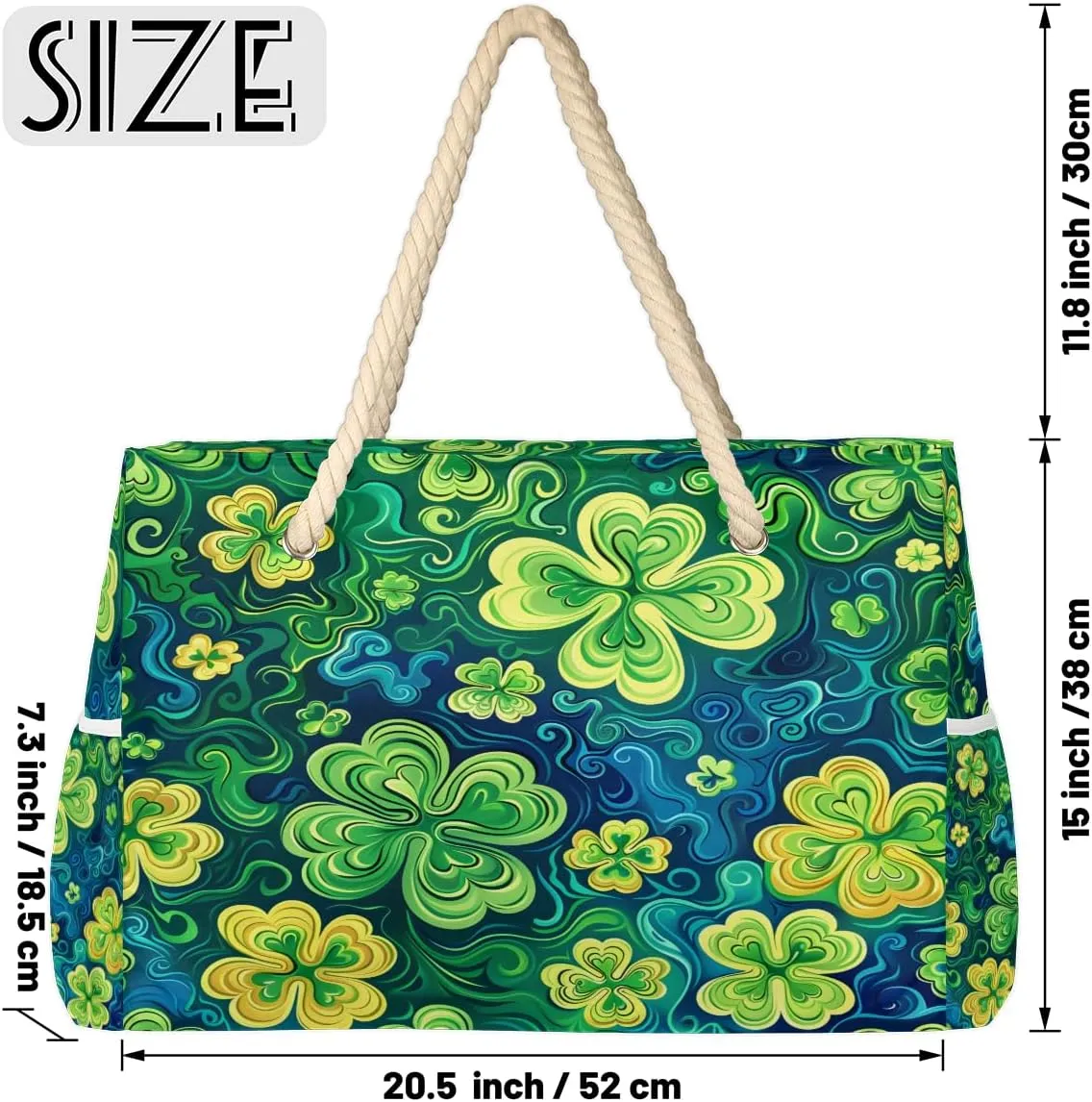 Tote Beach Bag for Women Large Zipper Beach Bags Waterproof Sandproof Gym Swim Pool Travel Bag