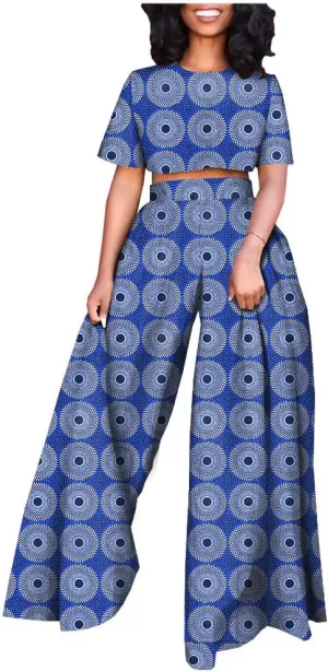 Tracksuit Set for Women African Print Tops and Ankara Pants Plus Size Dashiki Clothing Tracksuit Outfits