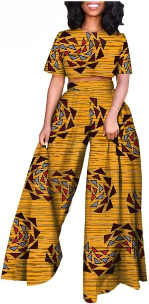 Tracksuit Set for Women African Print Tops and Ankara Pants Plus Size Dashiki Clothing Tracksuit Outfits