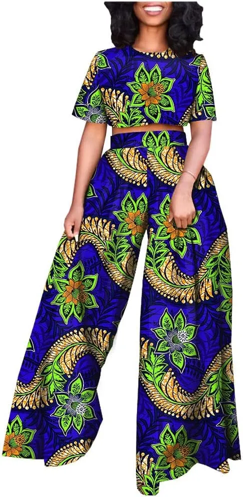 Tracksuit Set for Women African Print Tops and Ankara Pants Plus Size Dashiki Clothing Tracksuit Outfits