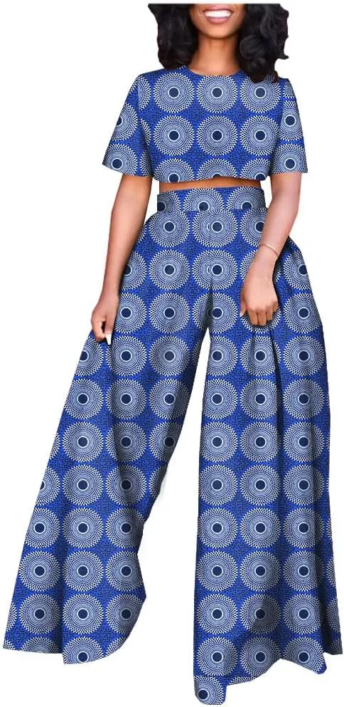 Tracksuit Set for Women African Print Tops and Ankara Pants Plus Size Dashiki Clothing Tracksuit Outfits
