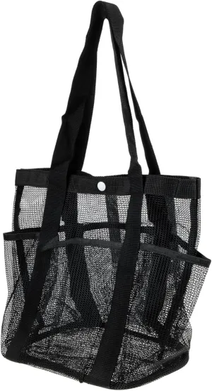 Travel Cosmetics Bag Portable Mesh Beach Bag Large Capacity Mesh Bag for Dorm Swimmers Gym Members College Students